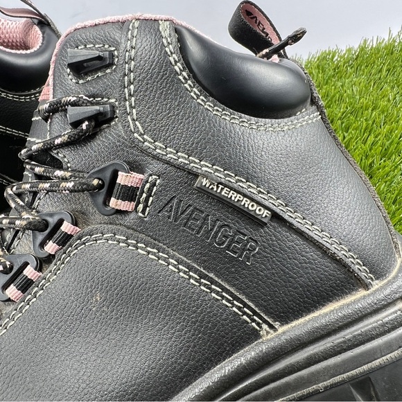 Avenger Steel Toe women's Size 8.5 Waterproof Work Hiking Boots A7287 Pink black - Picture 5 of 11